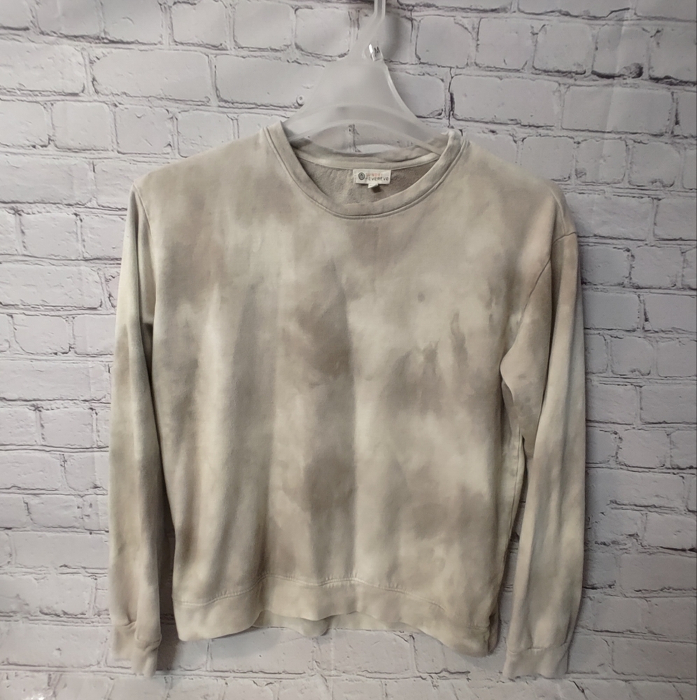 Sundry Evereve Tie Dye Pullover Crew Sweatshirt 2
